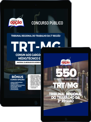 Combo Digital TRT-MG - Comum aos Cargos de Ensino Médio/Técnico e Superior