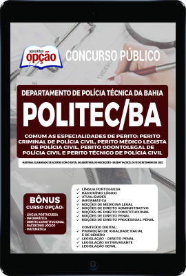 Apostila POLITEC-BA em PDF - Comum às Especialidades de Perito