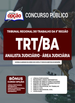 Apostila TRT-BA - Analista Judiciário - Área Judiciária