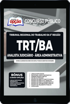 Apostila TRT-BA em PDF - Analista Judiciário - Área Administrativa