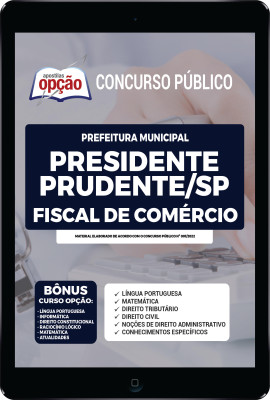 Apostila Prefeitura de Presidente Prudente - SP em PDF - Fiscal de Comércio