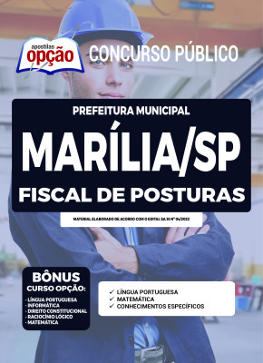 Apostila Prefeitura de Marília - SP - Fiscal de Posturas