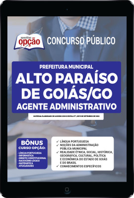 Apostila Prefeitura de Alto Paraíso de Goiás - GO em PDF - Agente Administrativo