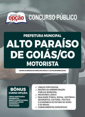 Apostila Prefeitura de Alto Paraíso de Goiás - GO - Motorista