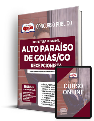 Apostila Prefeitura de Alto Paraíso de Goiás - GO - Recepcionista