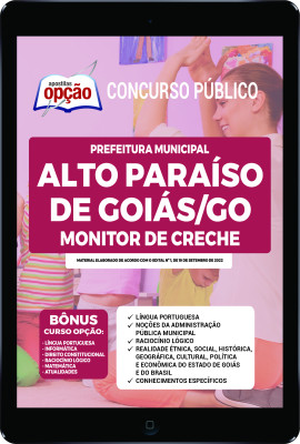 Apostila Prefeitura de Alto Paraíso de Goiás - GO em PDF - Monitor de Creche