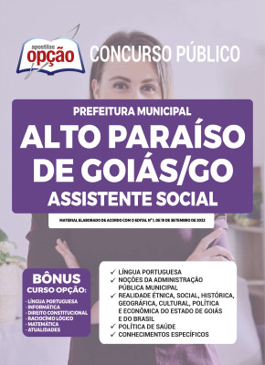 Apostila Prefeitura de Alto Paraíso de Goiás - GO - Assistente Social