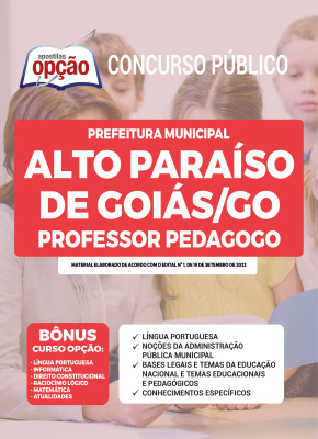 Apostila Prefeitura de Alto Paraíso de Goiás - GO - Professor Pedagogo