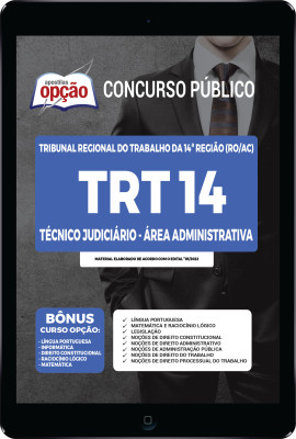 Apostila TRT14 em PDF - Técnico Judiciário - Área Administrativa