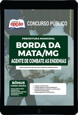 Apostila Prefeitura de Borda da Mata - MG em PDF - Agente de Combate as Endemias