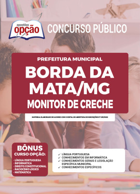 Apostila Prefeitura de Borda da Mata - MG - Monitor de Creche