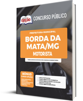 Apostila Prefeitura de Borda da Mata - MG - Motorista