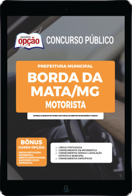 Apostila Prefeitura de Borda da Mata - MG em PDF - Motorista