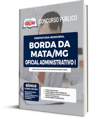 Apostila Prefeitura de Borda da Mata - MG - Oficial Administrativo I