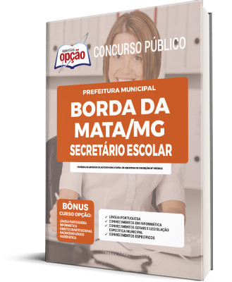 Apostila Prefeitura de Borda da Mata - MG - Secretário Escolar