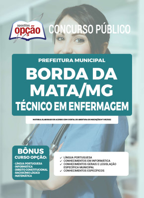 Apostila Prefeitura de Borda da Mata - MG - Técnico em Enfermagem