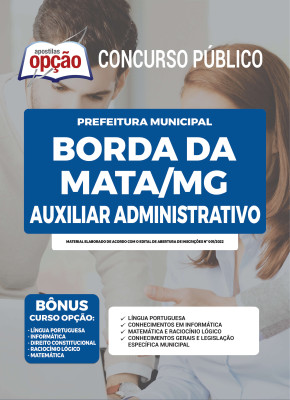 Apostila Prefeitura de Borda da Mata - MG - Auxiliar Administrativo