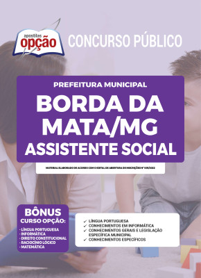 Apostila Prefeitura de Borda da Mata - MG - Assistente Social