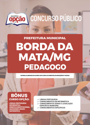 Apostila Prefeitura de Borda da Mata - MG - Pedagogo