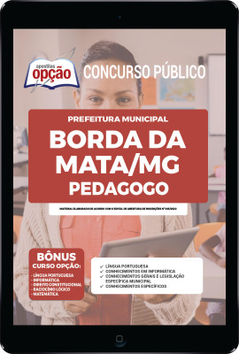 Apostila Prefeitura de Borda da Mata - MG em PDF - Pedagogo
