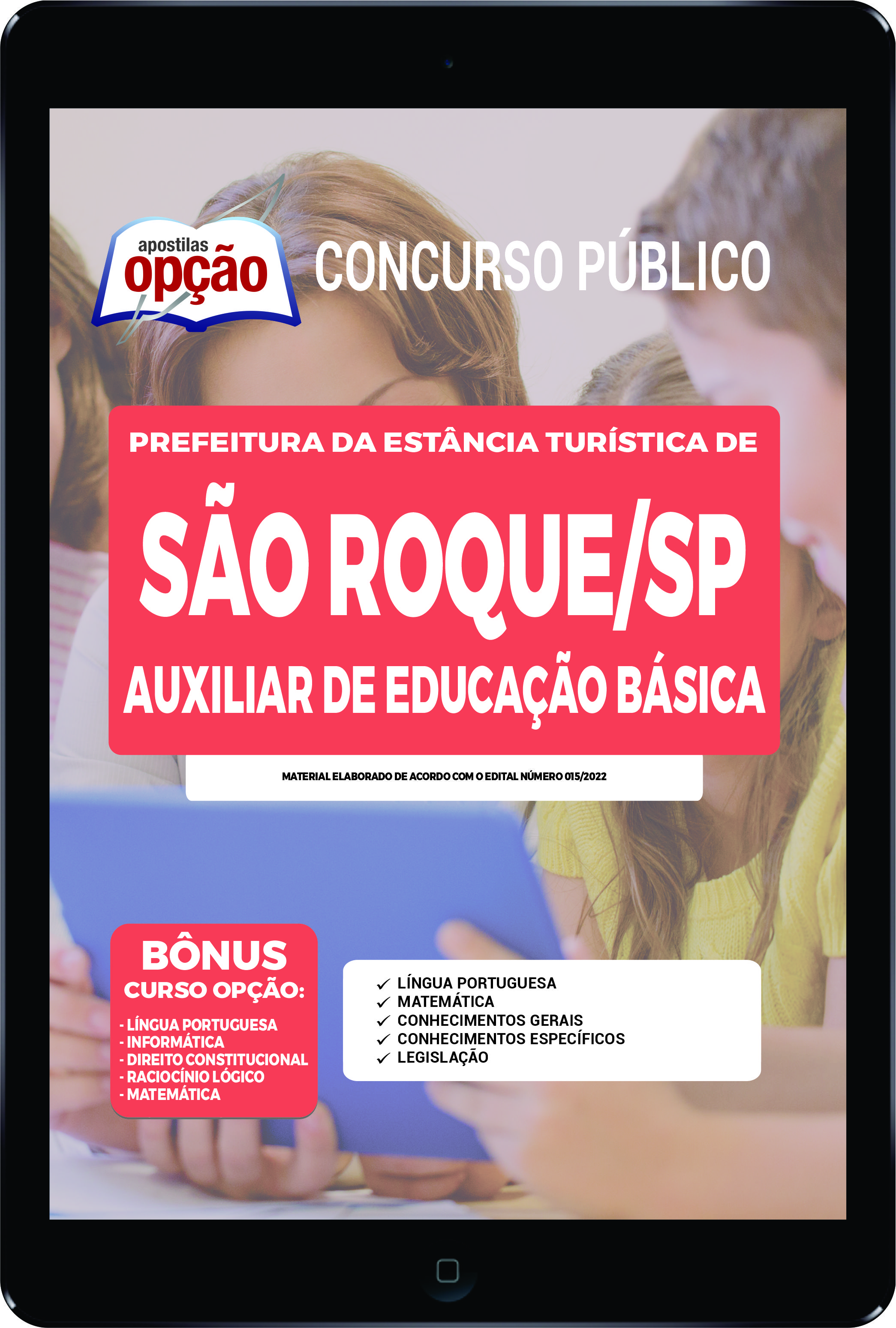 Apostila Prefeitura de São Roque - SP PDF Auxiliar de Educação Básica 2022