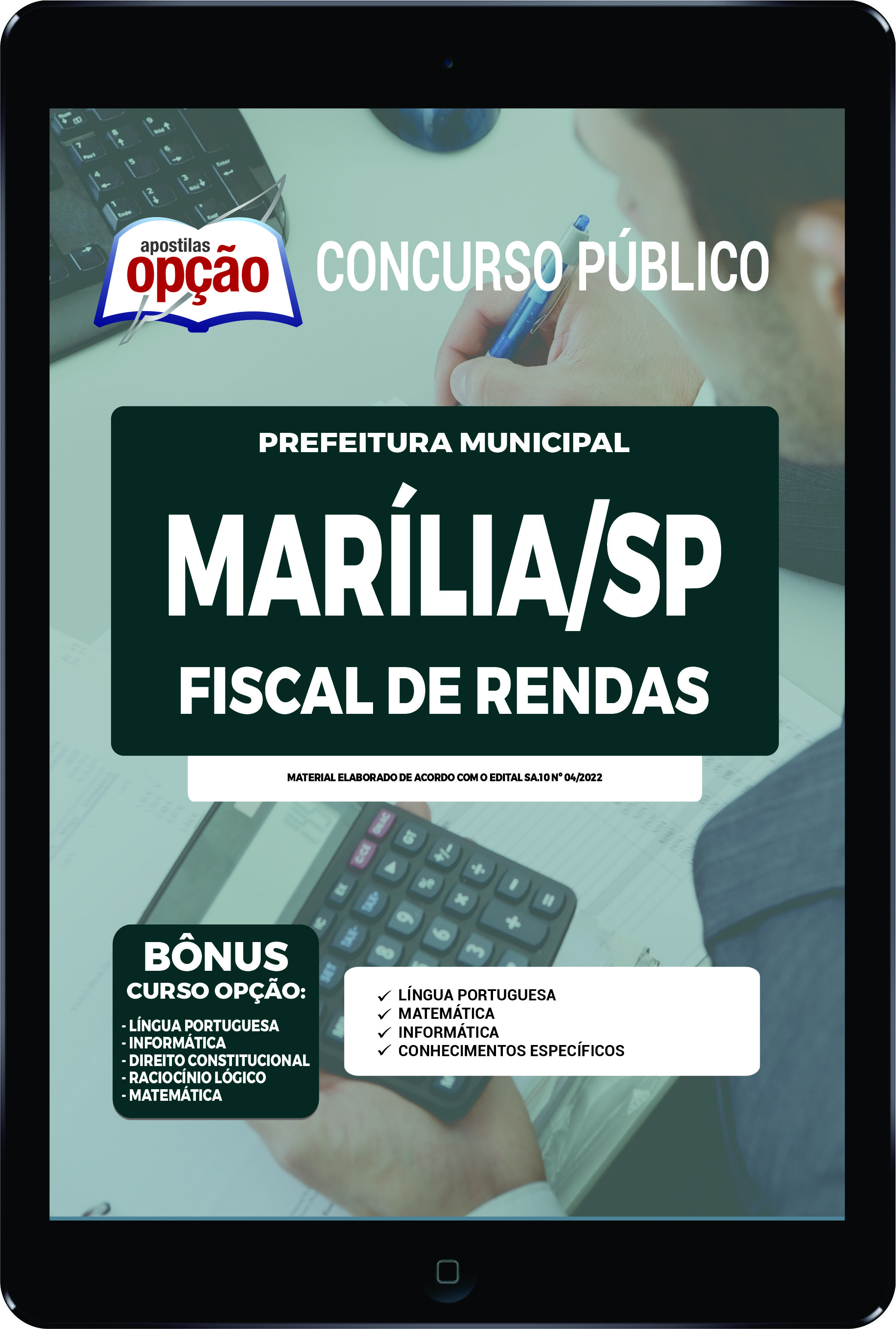 Apostila Prefeitura de Marília - SP PDF - Fiscal de Rendas 2022
