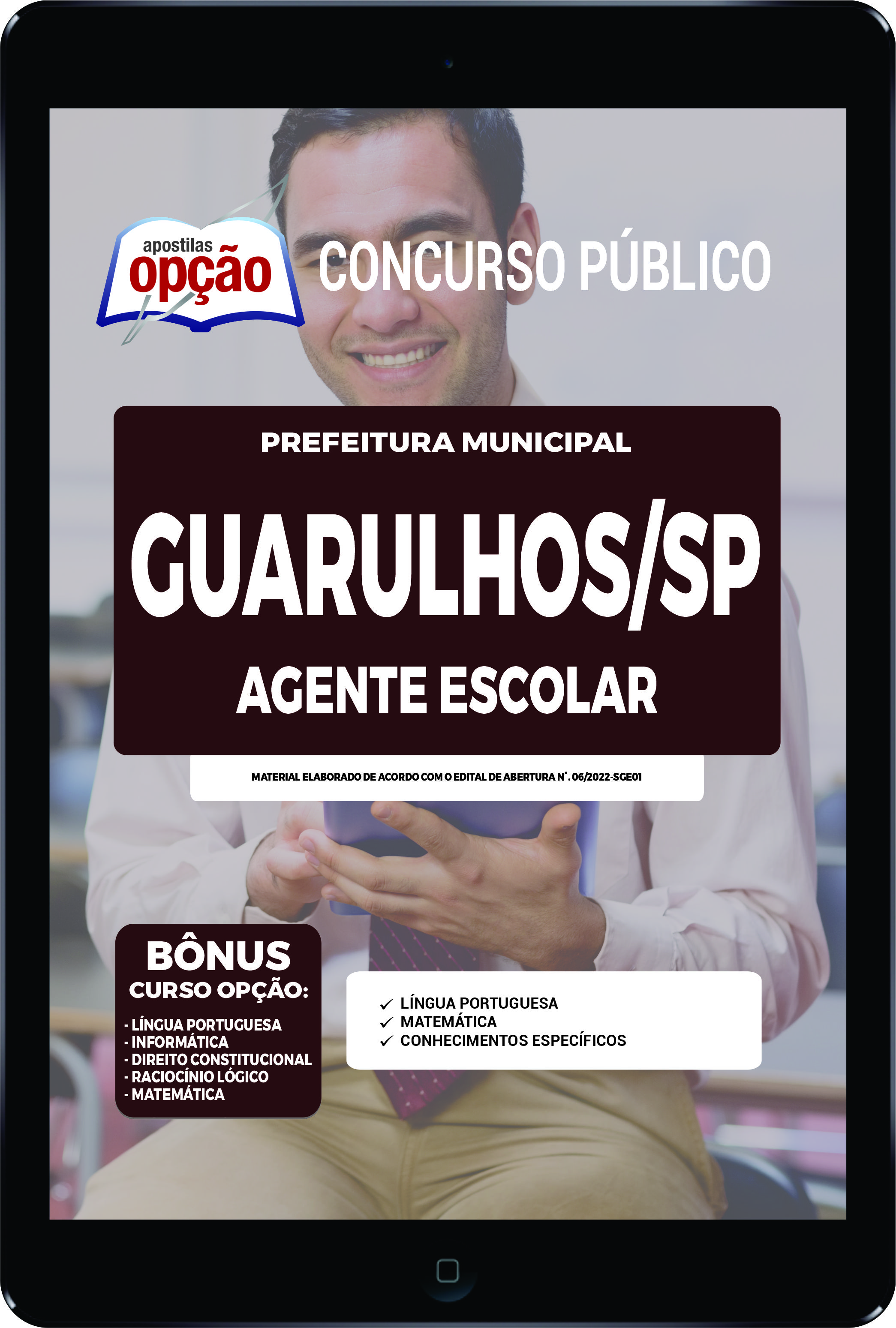 Apostila Prefeitura de Guarulhos - SP PDF - Agente Escolar 2022