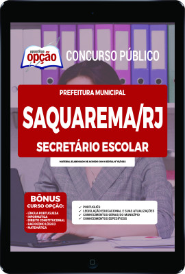 Apostila Prefeitura de Saquarema - RJ em PDF - Secretário Escolar