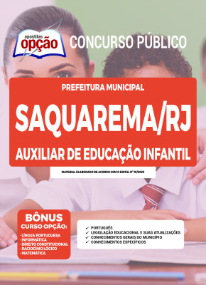 Apostila Prefeitura de Saquarema - RJ - Auxiliar de Educação Infantil