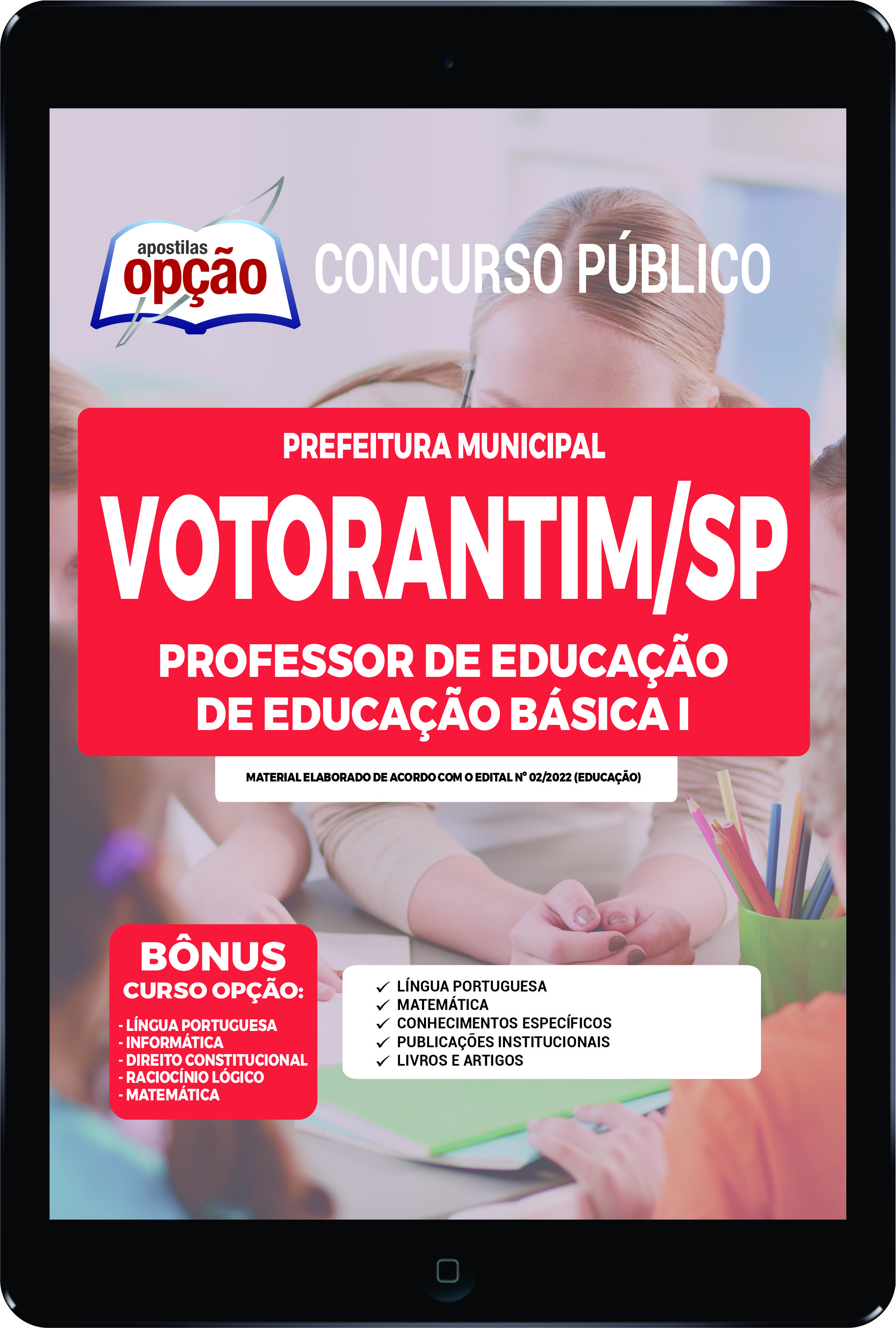 Apostila Prefeitura de Votorantim - SP PDF - PEB I 2022