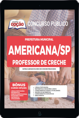 Apostila Prefeitura de Americana - SP em PDF - Professor de Creche