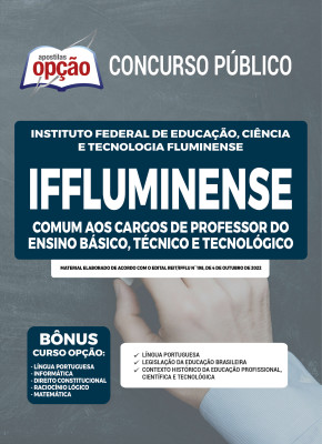 Apostila IFFluminense - Comum Professor do Ensino Básico, Técnico e Tecnológico