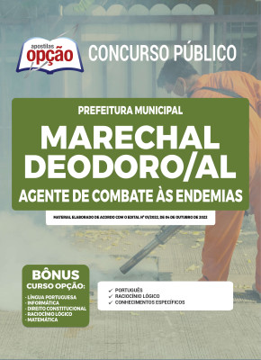 Apostila Prefeitura de Marechal Deodoro - AL - Agente de Combate às Endemias