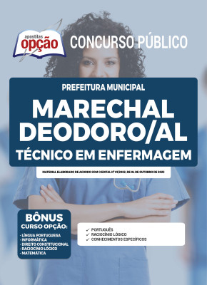 Apostila Prefeitura de Marechal Deodoro - AL - Técnico em Enfermagem
