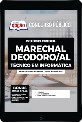 Apostila Prefeitura de Marechal Deodoro - AL em PDF - Técnico em Informática