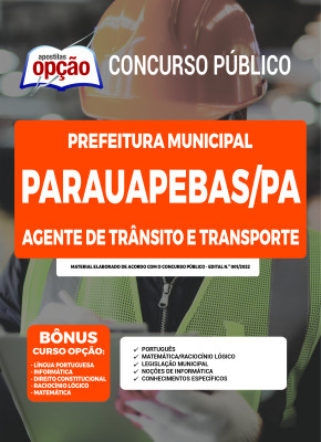 Apostila Prefeitura de Parauapebas - PA - Agente de Trânsito e Transporte