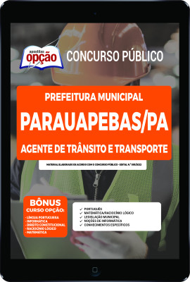 Apostila Prefeitura de Parauapebas - PA em PDF - Agente de Trânsito e Transporte