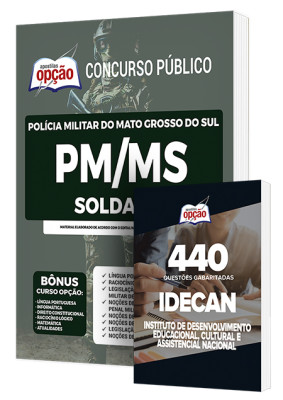 Combo Impresso PM-MS - Soldado + Caderno IDECAN