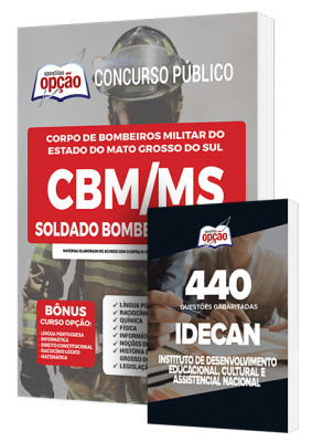 Combo Impresso CBM-MS - Soldado Bombeiro Militar + Caderno IDECAN