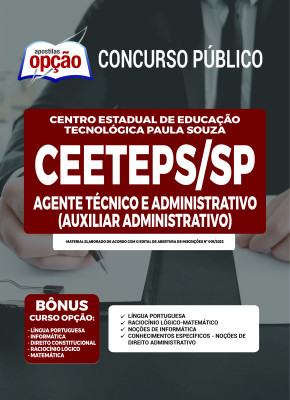 Apostila CEETEPS-SP - Agente Técnico e Administrativo (Auxiliar Administrativo)