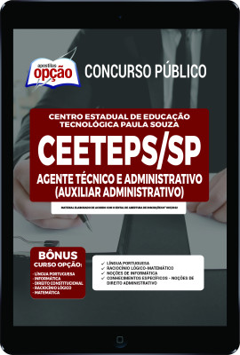 Apostila CEETEPS-SP em PDF - Agente Técnico e Administrativo (Auxiliar Administrativo)