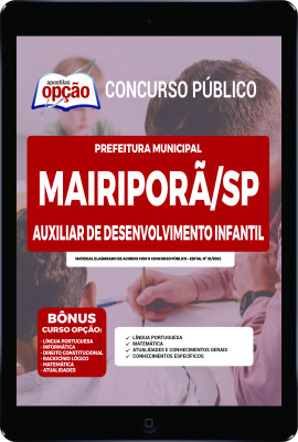 Apostila Prefeitura de Mairiporã - SP em PDF - Auxiliar de Desenvolvimento Infantil
