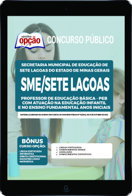 Apostila SME Sete Lagoas - MG PDF - PEB 2022
