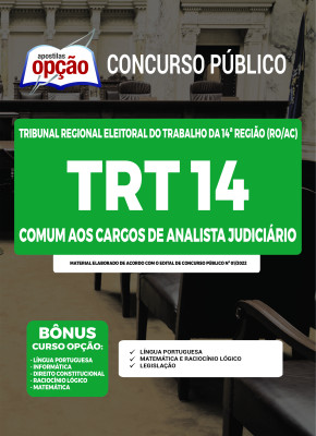 Apostila TRT14 - Comum aos Cargos de Analista Judiciário