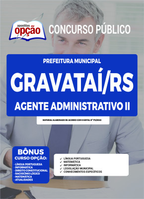 Apostila Prefeitura de Gravataí - RS - Agente Administrativo II