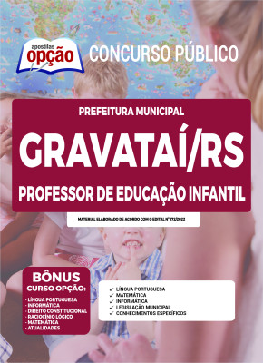 Apostila Prefeitura de Gravataí - RS - Professor de Educação Infantil