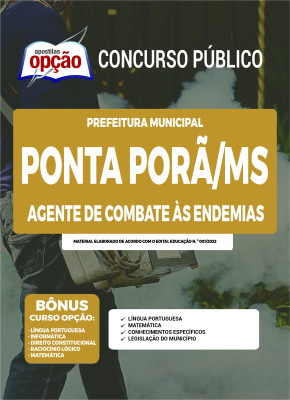 Apostila Prefeitura de Ponta Porã - MS - Agente de Combate às Endemias