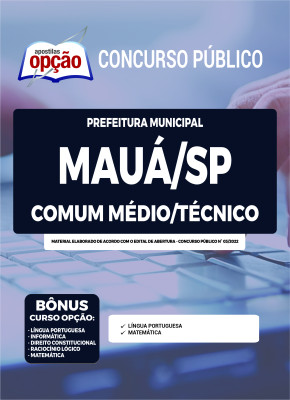 Apostila Prefeitura de Mauá - SP - Comum Médio/Técnico