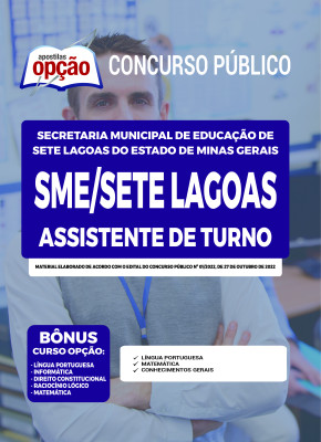 Apostila SME Sete Lagoas - MG - Assistente de Turno