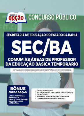 Apostila SEC-BA - Comum às Áreas de Professor da Educação Básica Temporário